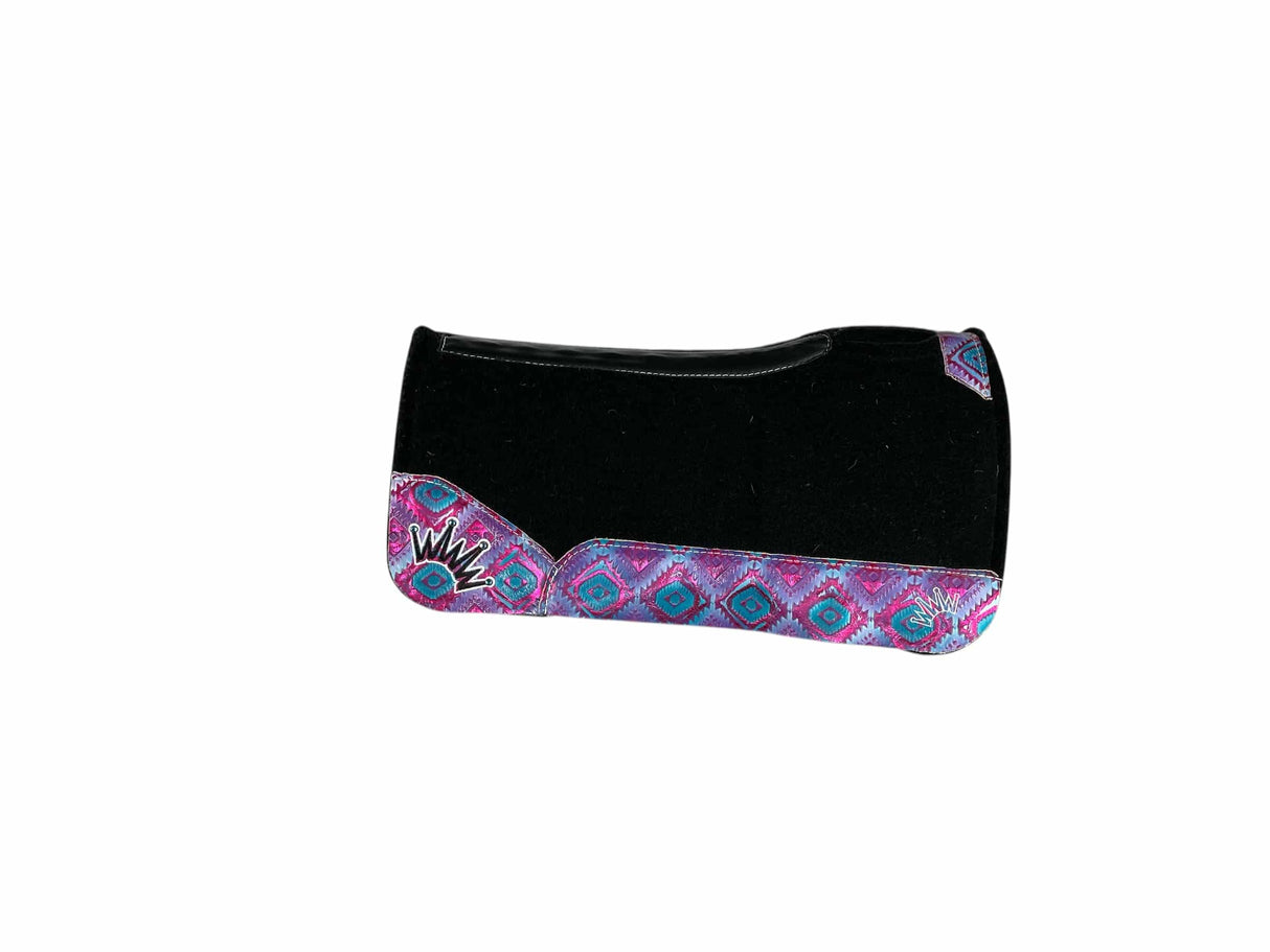 30x30 3/4" Black Kush Cadillac Shoulder Only Saddle Pad (#122667)
