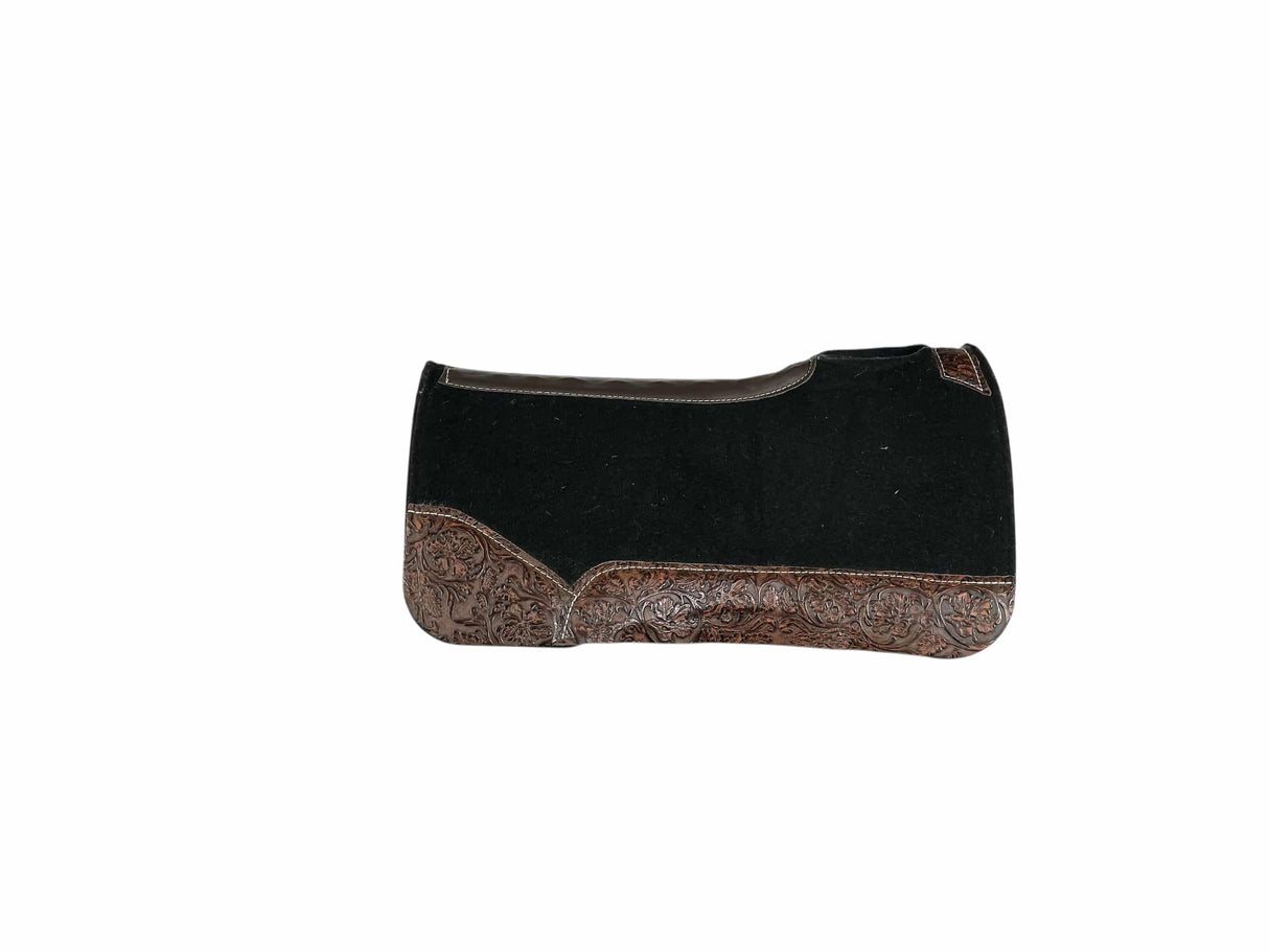 30x30 1" Black Kush Cadillac Shoulder Only Saddle Pad (#122654)