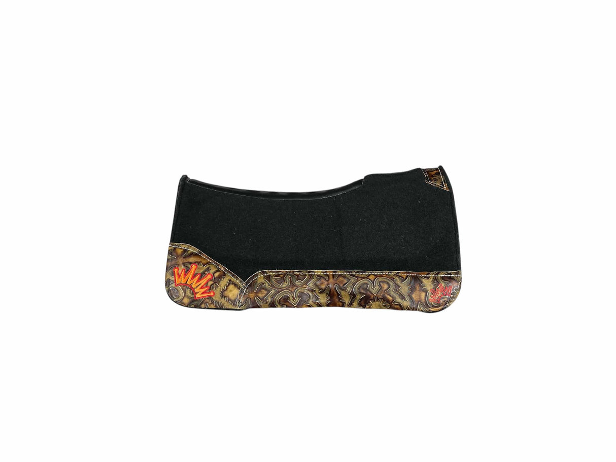 30x30 1" Black Kush Cadillac Deep Contour Saddle Pad (#122676)