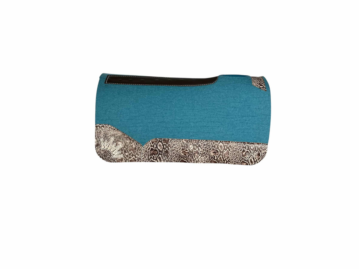30x30 3/4" Turquoise Kush Wool Saddle Pad (#122732)