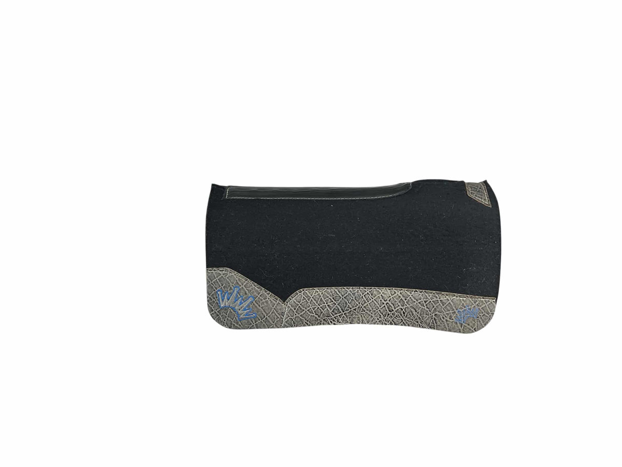30x30 3/4" Black Kush Wool Saddle Pad (#122739)