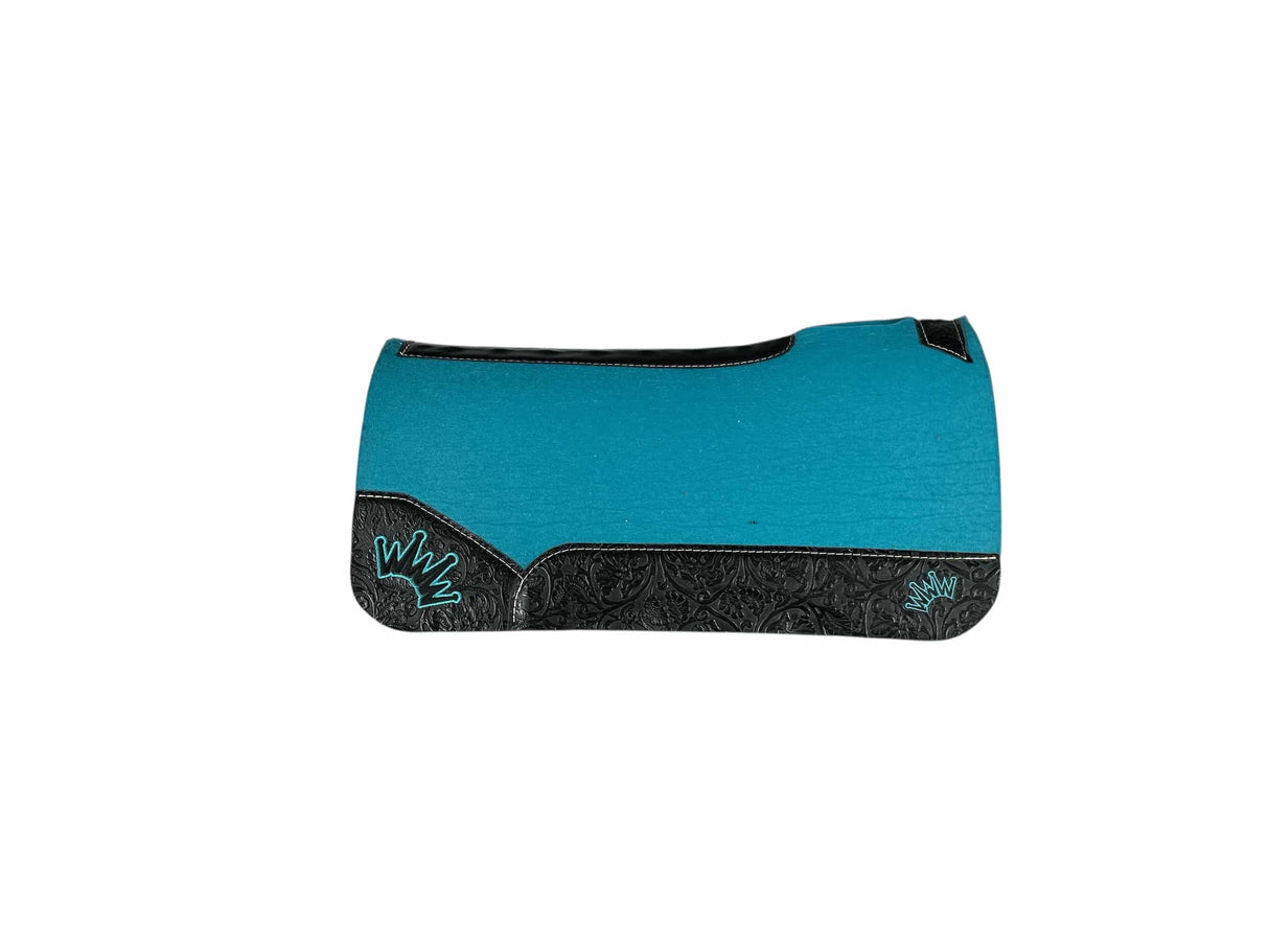 30x30 3/4" Turquoise Kush Wool Saddle Pad (#122777)