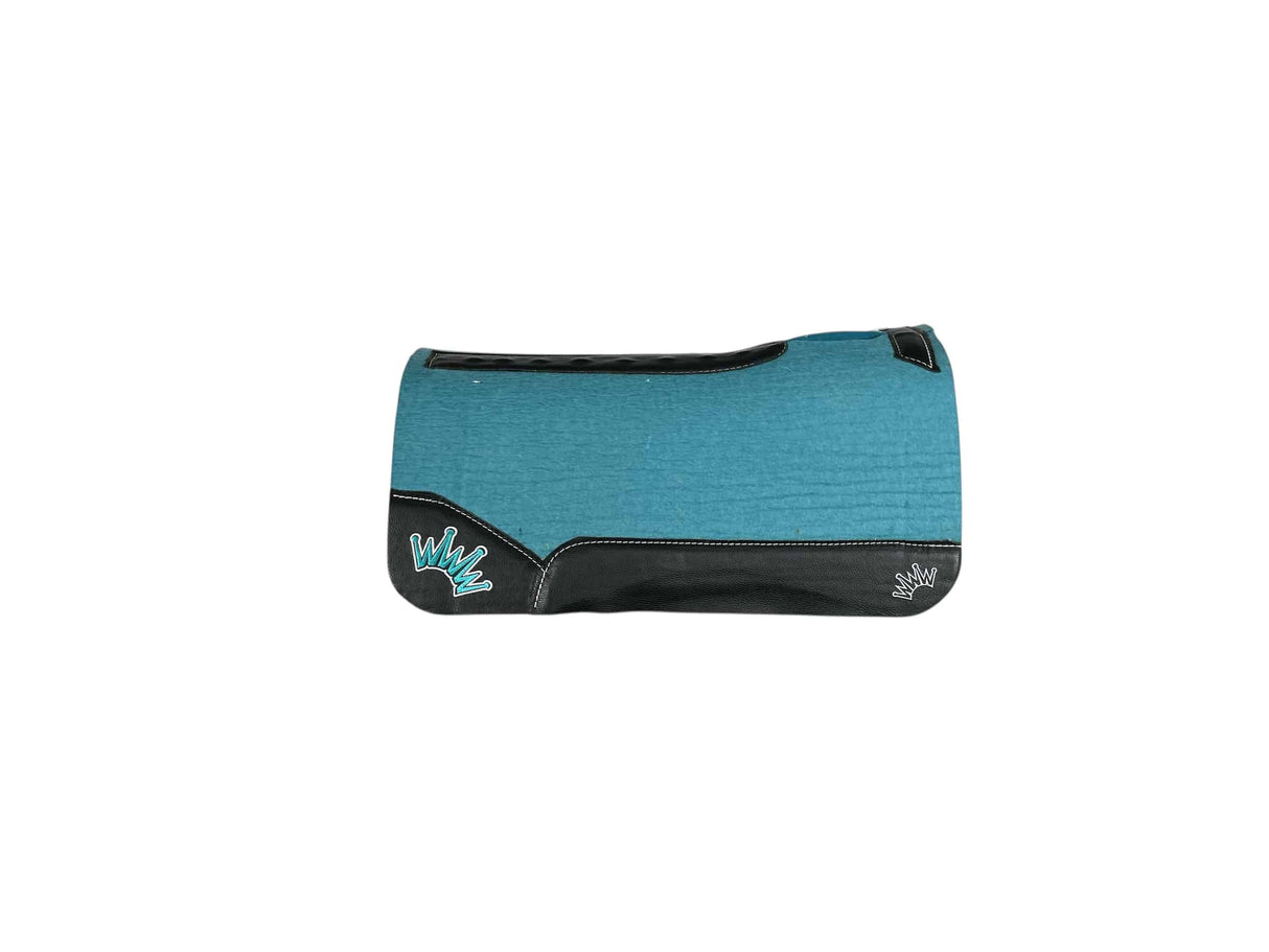 30x30 1" Turquoise Kush Wool Saddle Pad (#122780)
