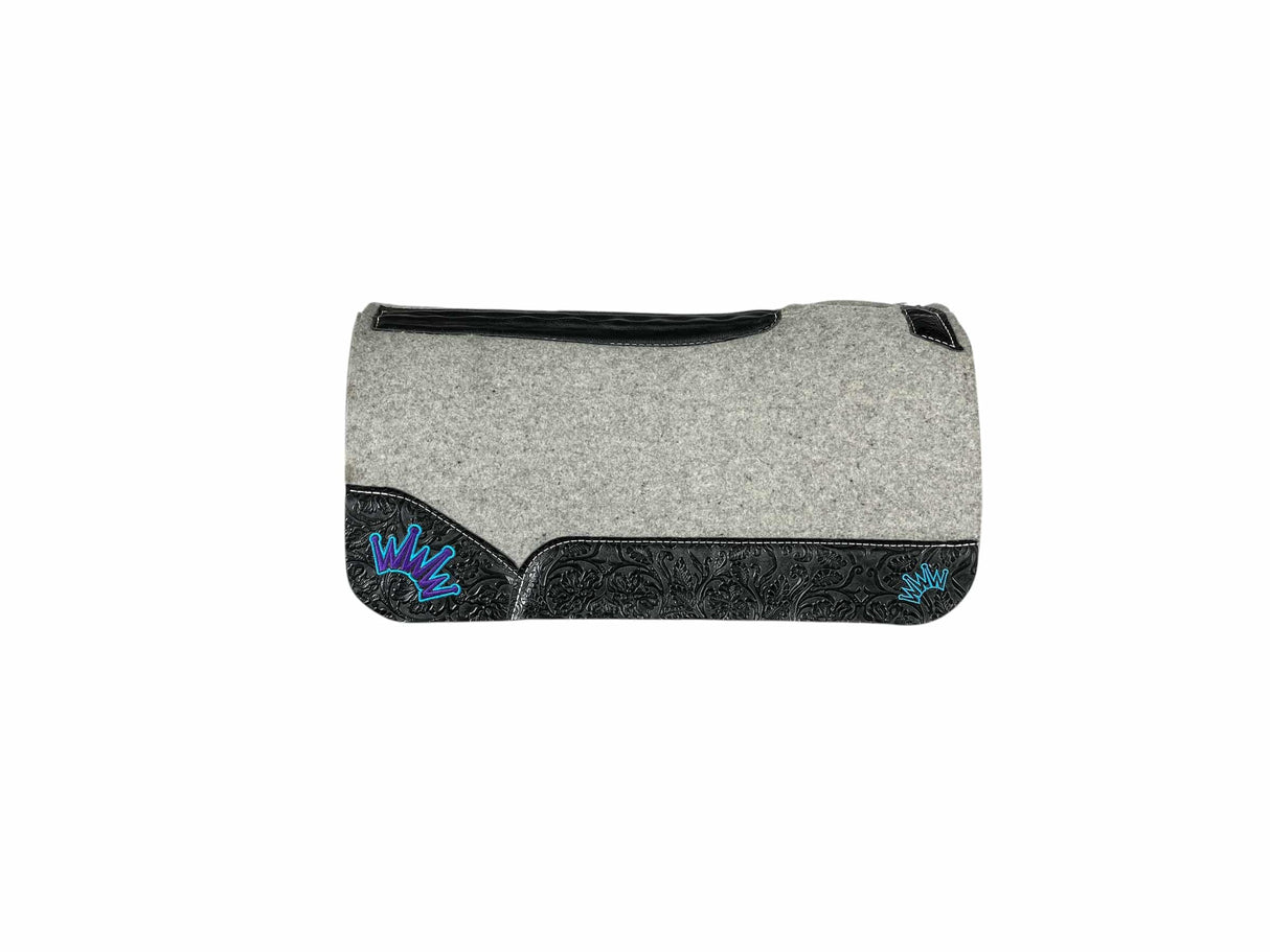 30x30 1" Kush Gray Wool Saddle Pad (#123156)