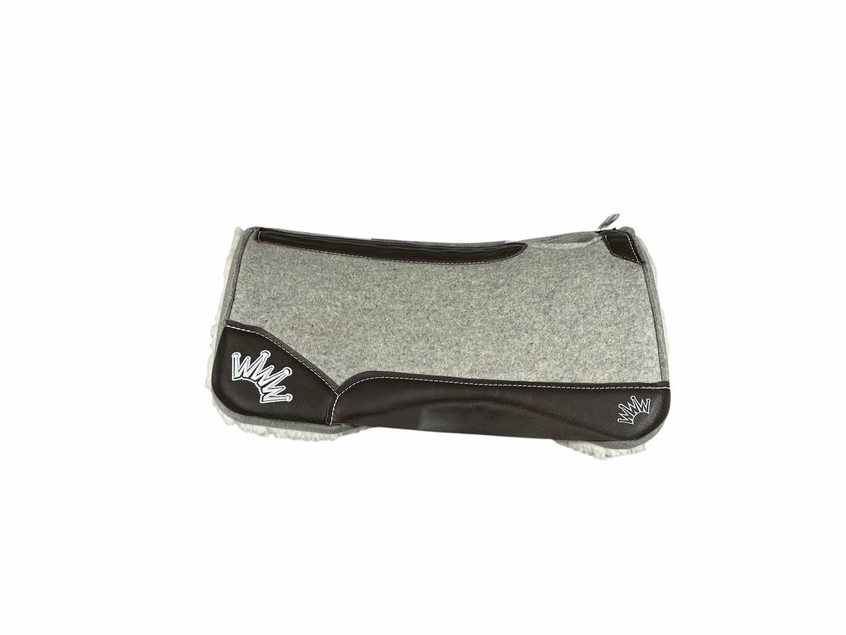 32x32 3/4" Gray Kush Fleece Saddle Pad (#123190)