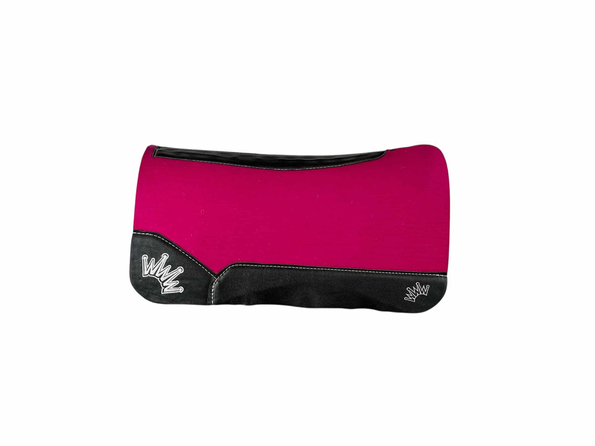 30x30 3/4" Pink Kush Wool Open Petite Wither Saddle Pad (#123319)