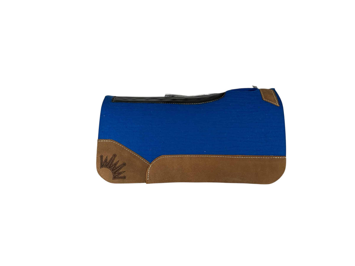 28x28 3/4" Blue Kush Wool Saddle Pad (#123324)