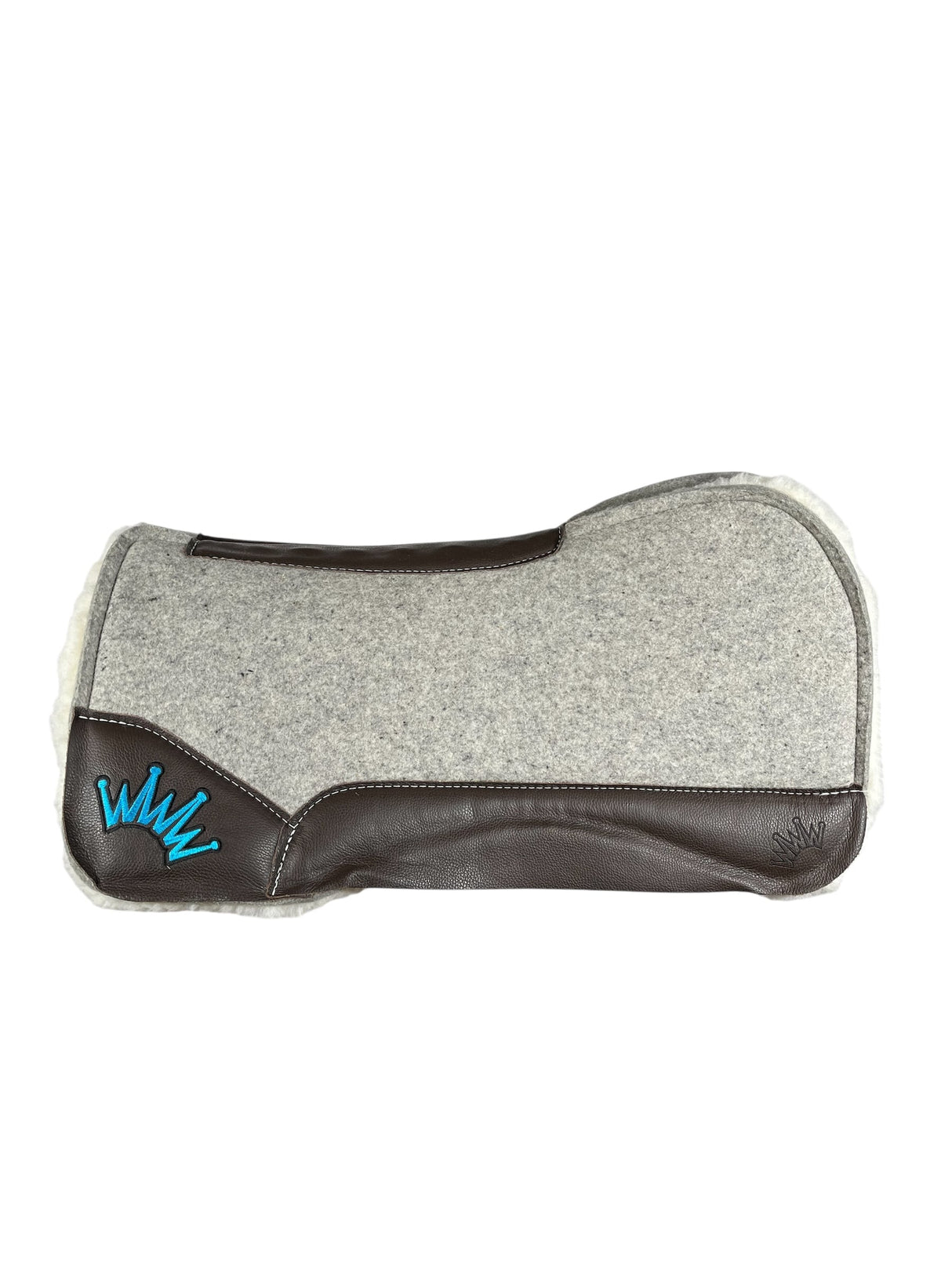 30x30 3/4" Gray Kush Fleece Open Extended Wither Saddle Pad (#123567)