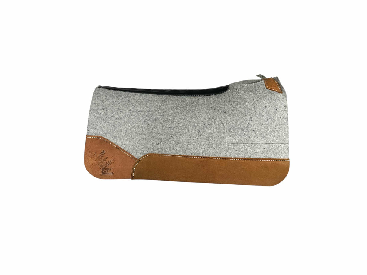 32x32 1.25" Gray Kush Wool Saddle Pad (#123605)