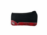 32x32 3/4" Black Kush Wool Open Petite Wither Saddle Pad (#124022)