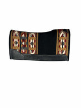 34x38 Sandhill Black Red Brown 1/2" Felt Fleece Navajo Saddle Pad (#133260)