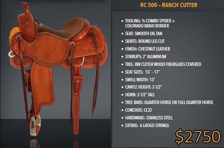 Ranch Cutter - Best Ever Saddles - Custom Tooled