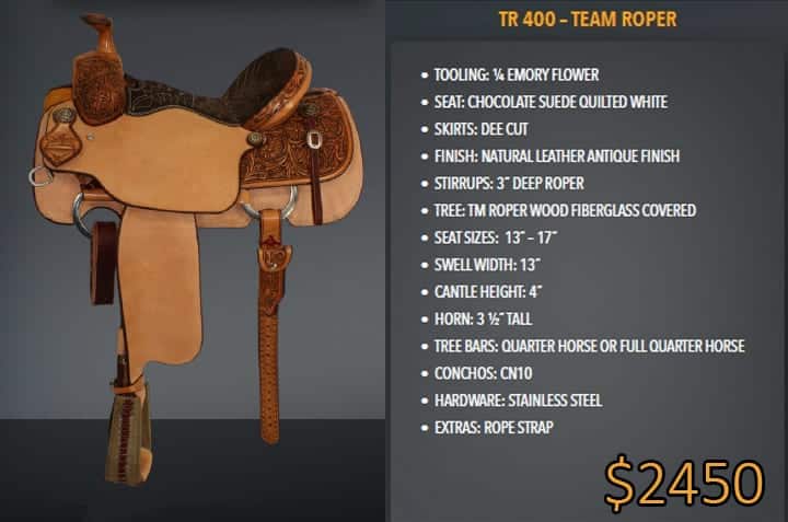 Team Ropers - Best Ever Saddles - Custom Tooled