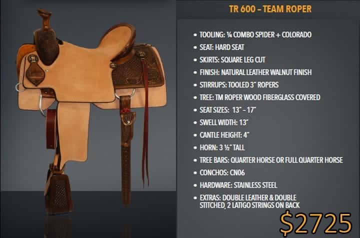 Team Ropers - Best Ever Saddles - Custom Tooled