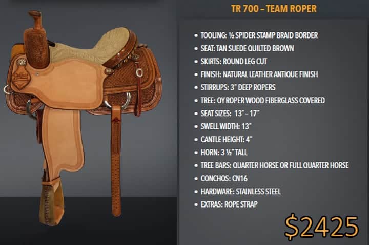 Team Ropers - Best Ever Saddles - Custom Tooled