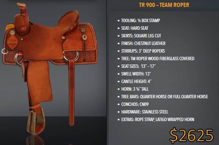 Team Ropers - Best Ever Saddles - Custom Tooled