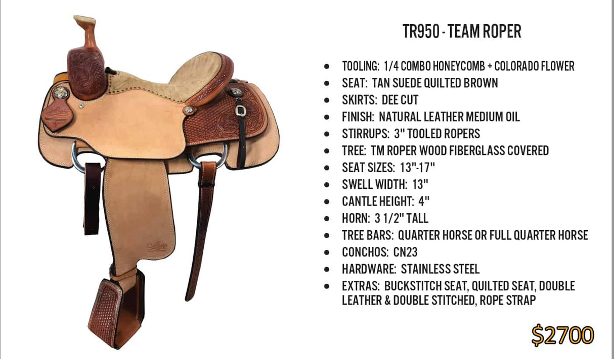 Team Ropers - Best Ever Saddles - Custom Tooled