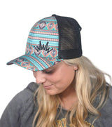 navajo hat with girl