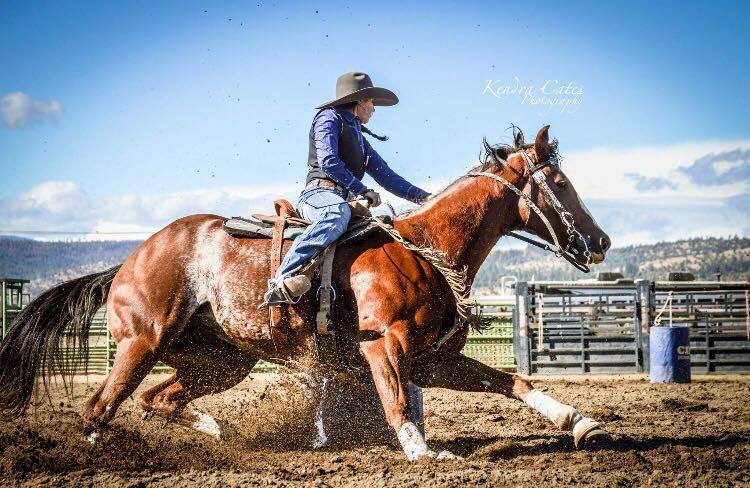 Best Ever Pads team rider Taylor Rivera barrel racing college rodeo