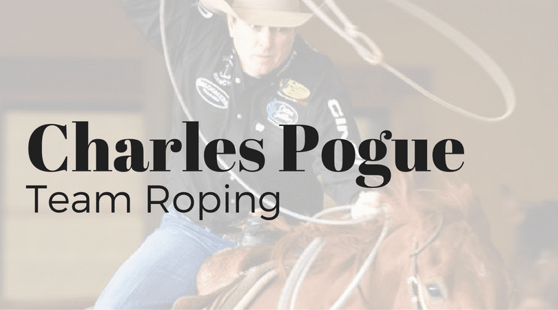 Charles Pogue, Best Ever Pads team rider, team roping