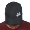 Trucker Hat Black Sport Lasercut Mesh - Image 3