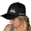Trucker Hat Black Sport Lasercut Mesh - Image 5