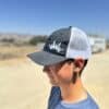 Trucker Hat Black and White Dad Style - Image 3