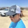 Trucker Hat Black and White Dad Style - Image 2