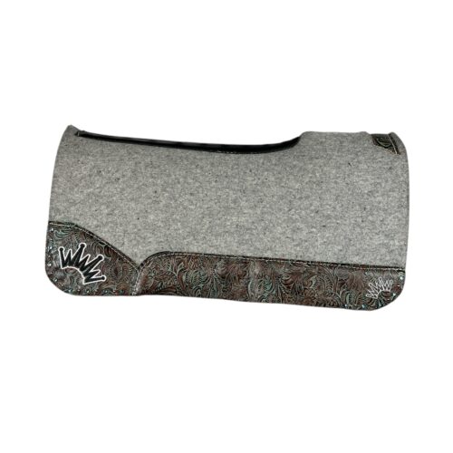 32x32 1" Kush Gray Wool Gooseneck Contour Saddle Pad (117532)